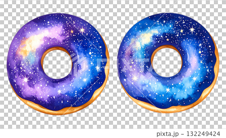 ゆめいろドーナッツ、宇宙ドーナッツのイラスト 132249424