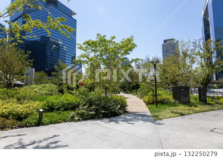 青空と高層ビルとグラングリーン大阪(2025年8月撮影) 青空と高層ビルとグラングリーン大阪(2025年8月撮影) 132250279