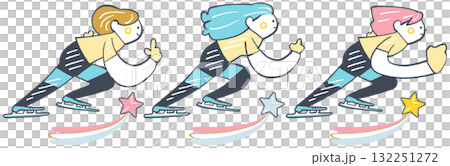 速度滑冰（團體追逐賽）－攜手前進－團隊和諧合作的力量 132251272