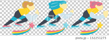 Speed Skating (Team Pursuit) - Combining Diverse Strengths - Progress of a Team with Harmonious Individuality 132251273