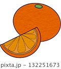 The oranges are cut in half 132251673
