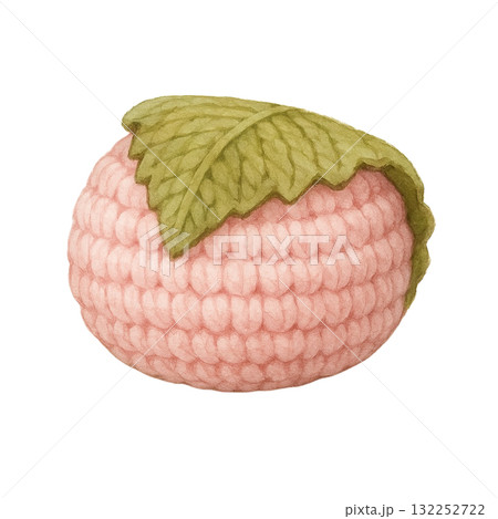 【春】桜餅のあみぐるみのイラスト 132252722