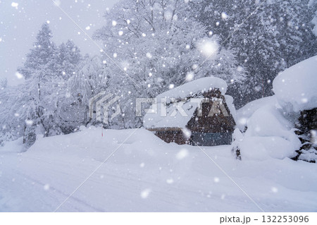 【豪雪素材】記録的豪雪の白川郷の雪景色【岐阜県】 【豪雪素材】記録的豪雪の白川郷の雪景色【岐阜県】 132253096
