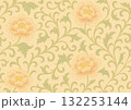 唐草と牡丹の背景素材 132253144