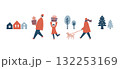 プレゼントを運ぶ人たち 132253169