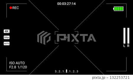 Camera recording interface - vector illustration Camera recording interface - vector illustration 132253721