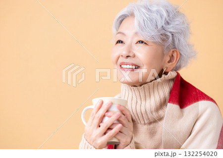 シニア女性　グレイヘアーの女性のポートレート 132254020