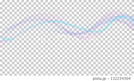 カラーウェーブ背景ライン　白バック　プレゼンテーション等の背景 132254304