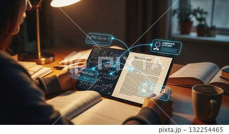 ホログラムで学ぶ未来の知識探求 132254465