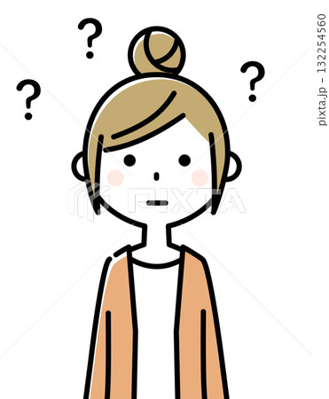 若い女性　ママ　疑問 132254560
