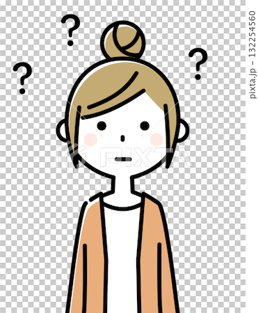 若い女性　ママ　疑問 132254560