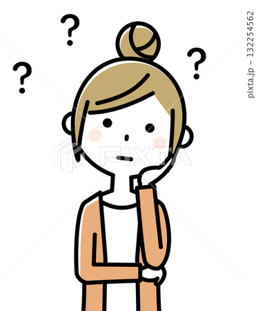 若い女性　ママ　疑問 132254562