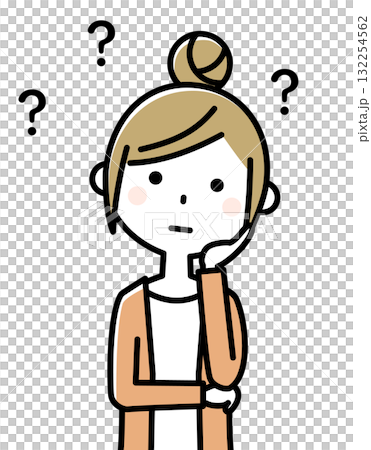 若い女性　ママ　疑問 132254562