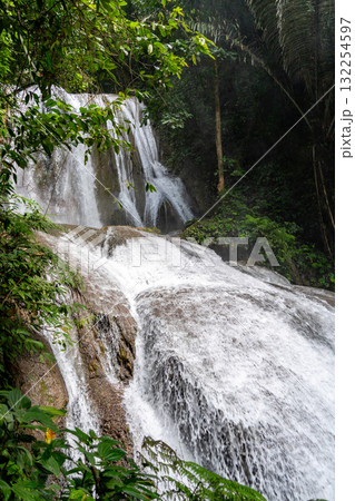 Saluopa waterfall in the tropical forest of Tentena, Sulawesi, Indonesia Saluopa waterfall in the tropical forest of Tentena, Sulawesi, Indonesia 132254597