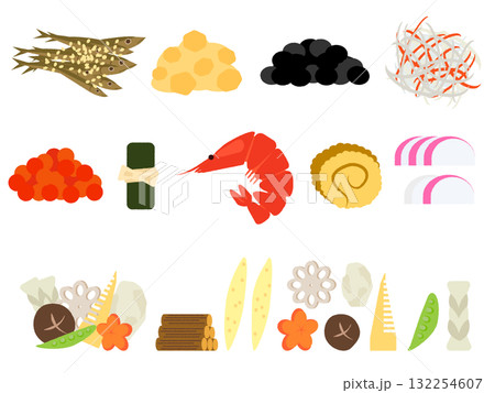 おせち料理のイラスト（行事29） 132254607