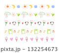 Doodle flower, nature and dog line hand drawn for element and illustration. Naive style 132254673