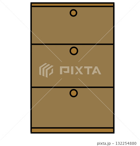 引き出し　家具　シンプル 132254880