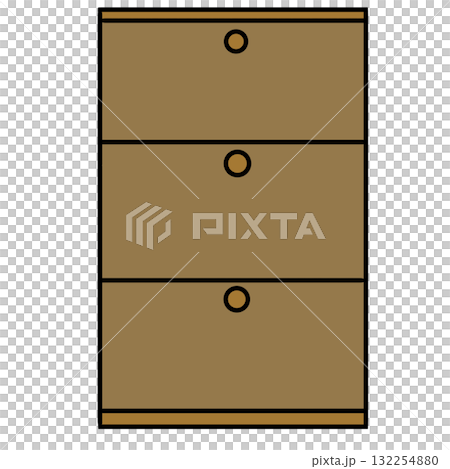 引き出し　家具　シンプル 132254880