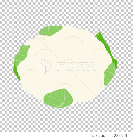 カリフラワーのシンプルなイラスト 132255143