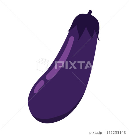なすのシンプルなイラスト 132255148
