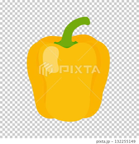 黄色のパプリカのシンプルなイラスト 132255149