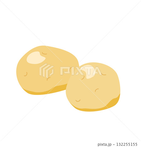 じゃがいものシンプルなイラスト じゃがいものシンプルなイラスト 132255155