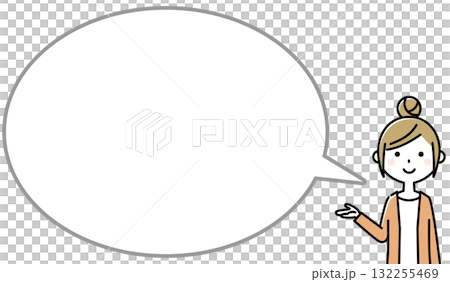 Explain young lady balloon 132255469
