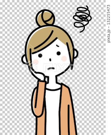 年輕女人困擾 132255473