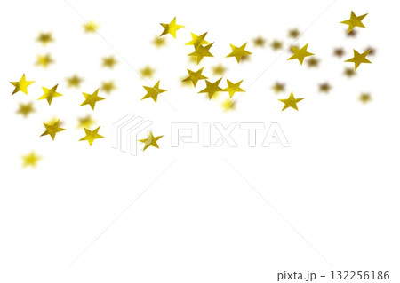 Gold confetti in the shape of stars isolated on a white or transparent background. Decoration for holiday backgrounds Gold confetti in the shape of stars isolated on a white or transparent background. Decoration for holiday backgrounds 132256186