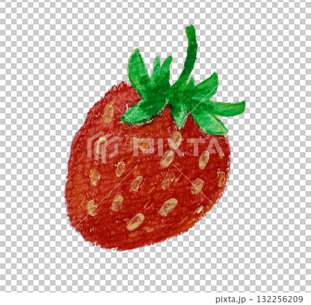 水彩色鉛筆で描いたいちご 水彩色鉛筆で描いたいちご 132256209