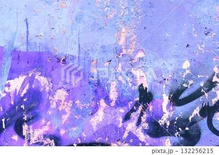 Iridescent Purple and Blue Abstract Texture with Holographic Elements 132256215