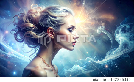 女性の横顔 132256330