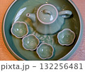 Ceramic tea pot and accesories in an asian shop in Shanghai, China 132256481