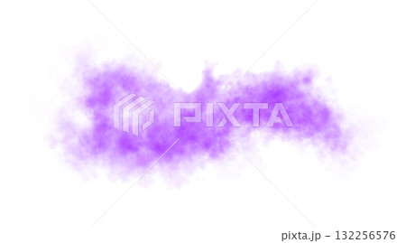 Violet smoke swirl with mystic vapor effect on transparent background ideal for fantasy visuals, dreamy moods and magical motion compositions 132256576