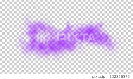 Violet smoke swirl with mystic vapor effect on transparent background ideal for fantasy visuals, dreamy moods and magical motion compositions 132256576