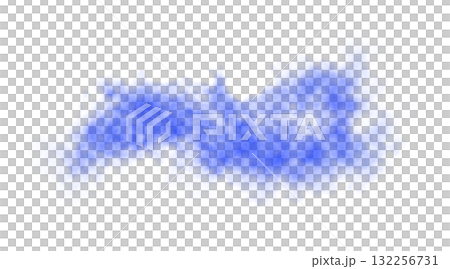 Twisted swirl of blue smoke on transparent background perfect for abstract effects, mystical themes and vapor visuals 132256731