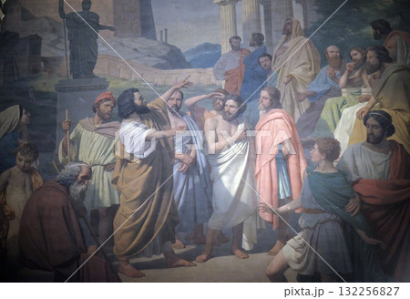 Fresco in the Saint Sulpice Church, Paris, France Fresco in the Saint Sulpice Church, Paris, France 132256827