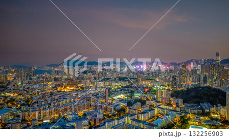 Oct 10 2025 Elegant Residences in Kowloon Tong at Night 132256903
