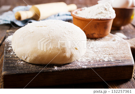dought and ingredients, fresh dought dought and ingredients, fresh dought 132257361