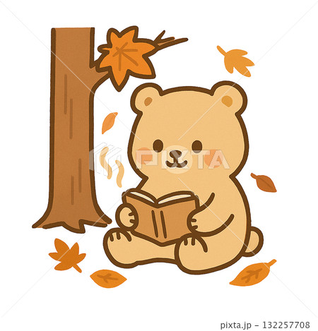 読書するかわいいくま 132257708