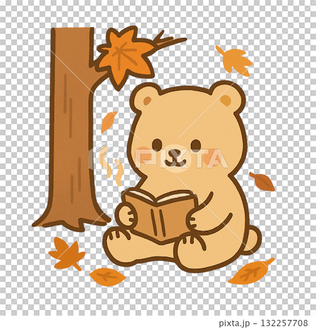 読書するかわいいくま 132257708