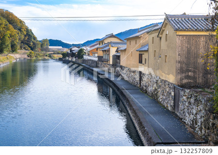 平福　晩秋の川端風景3　兵庫県佐用郡佐用町 132257809