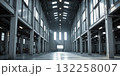 High Bay Warehouse Architecture A towering warehouse space with exposed structural beams and ventilation systems visible below the ceiling. The 132258007