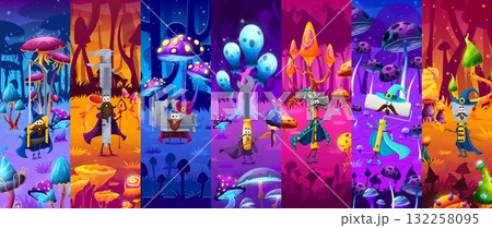 Cartoon construction or repair tools Halloween wizard vector characters. Saw mage, caliper warlock with beard, roller brush sorcerer, axe magician, wrench wizard, hacksaw and spatula enchanter collage 132258095
