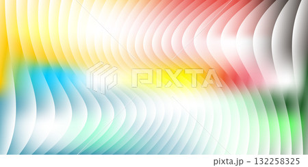 Lush green white fractal glass ripple with glossy chrome blur and soft pastel motion in abstract gradient spectrum 132258325