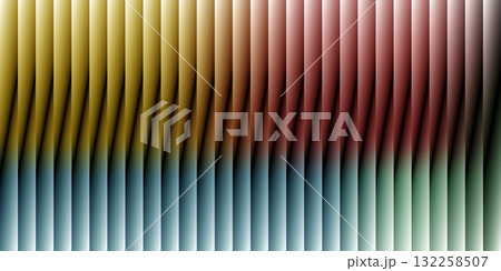 Golden illusion ripple with layered ribbed texture and dark to light transition glass flow in abstract wave style 132258507