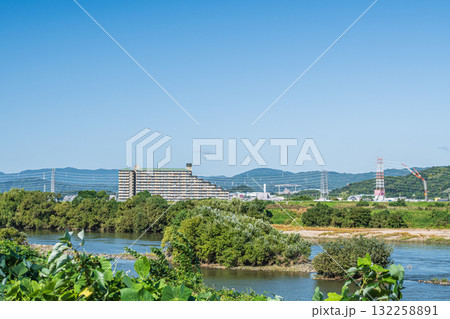 淀川風景　大阪府高槻市　枚方市 132258891