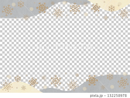 雪花框架灰色 132258978