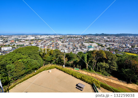 《愛知県》小牧山城からの展望 小牧市、犬山市方面 《愛知県》小牧山城からの展望 小牧市、犬山市方面 132259038