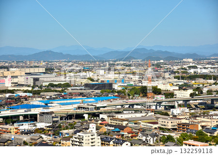 《愛知県》小牧山城からの展望　小牧市、岐阜市方面 132259118